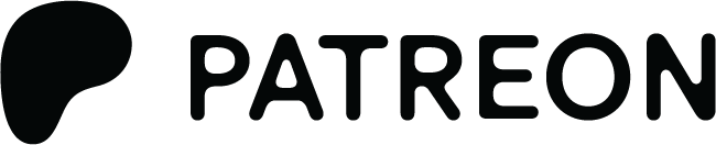 Patreon logo. Black.